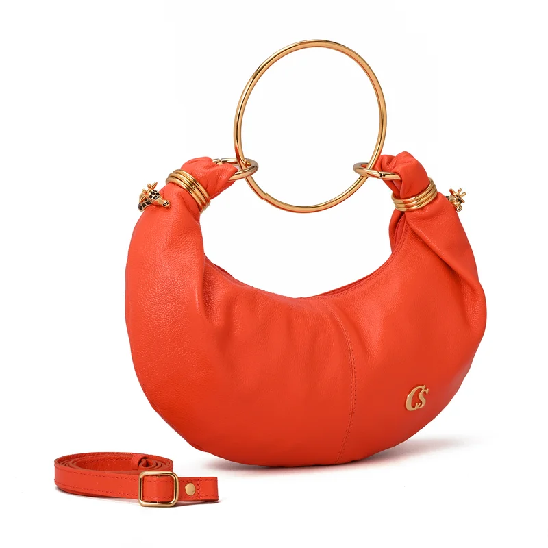 Carmen Steffens Orange Coral Bracelet Bag
